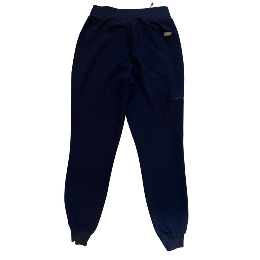 FIGS Zamora Jogger Scrub Pants Women’s XS Navy Blue Silver Drawstring Healthcare - Picture 9 of 9